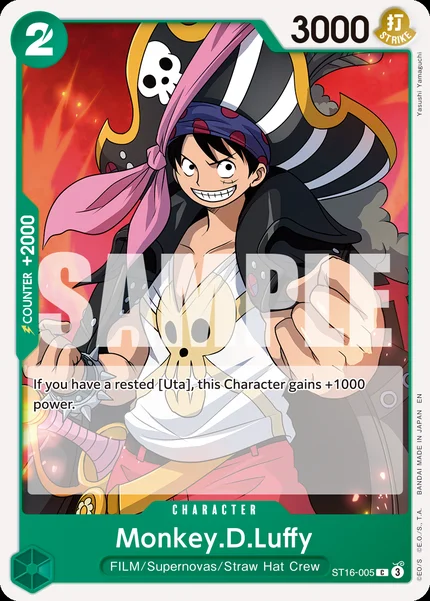 Monkey.D.Luffy ST16-005_r1 One Piece Card Game PRB-02