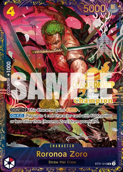 Roronoa Zoro ST21-015_p2 One Piece Card Game Promo