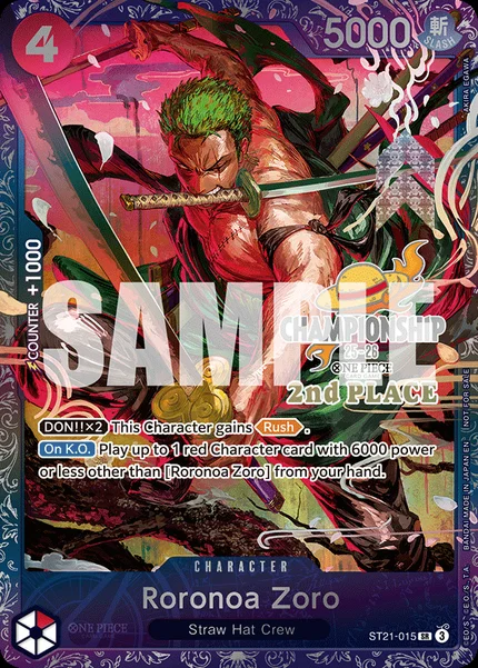 Roronoa Zoro ST21-015_p3 One Piece Card Game Promo