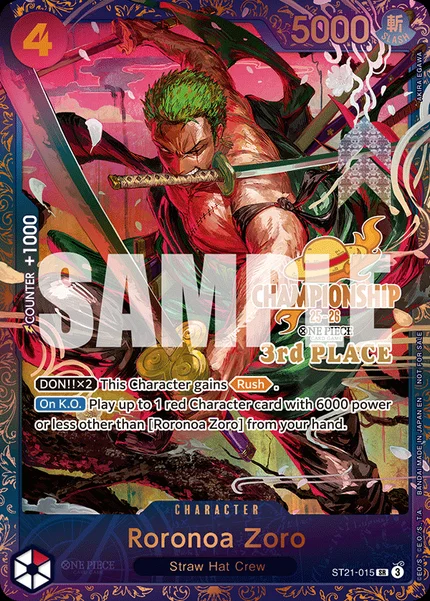 Roronoa Zoro ST21-015_p4 One Piece Card Game Promo