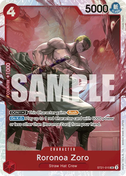 Roronoa Zoro ST21-015 One Piece Card Game ST-21