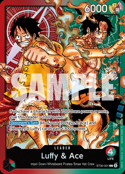 Luffy & Ace ST30-001 One Piece Card Game ST-30