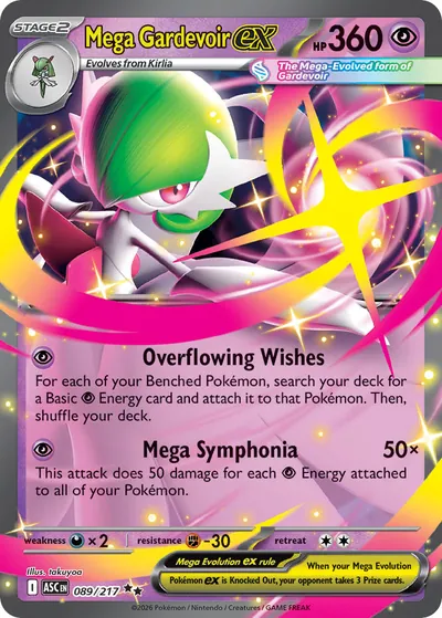 Mega Gardevoir ex - Megaevolução: Heróis Excelsos - ilustração de takuyoa