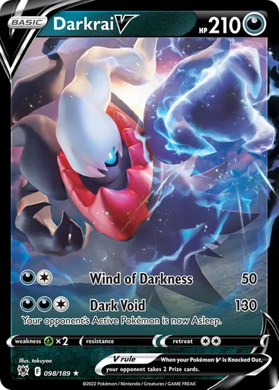 Darkrai-V - Estrelas Radiantes - ilustração de takuyoa