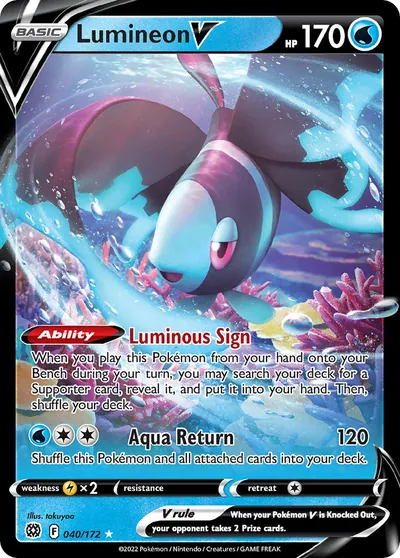 Lumineon-V - Astros Cintilantes - ilustração de takuyoa