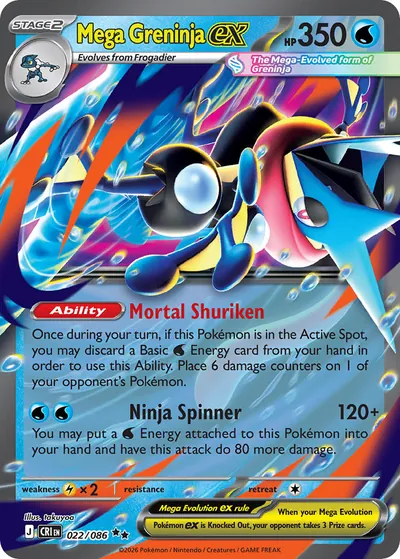 Mega Greninja ex - Caos Ascendente - ilustração de takuyoa