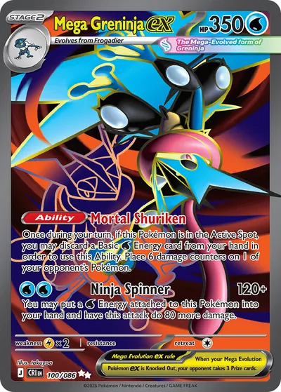 Mega Greninja ex - Caos Ascendente - ilustração de takuyoa