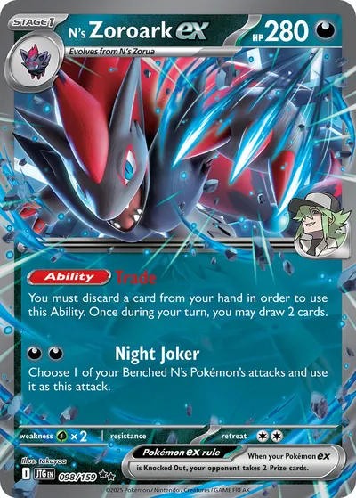 Zoroark ex do N - Amigos da Jornada - ilustração de takuyoa
