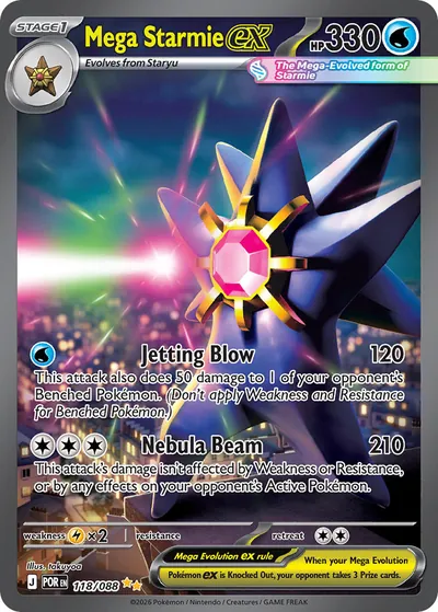 Mega Starmie ex - Megaevolução: Equilíbrio Perfeito - ilustração de takuyoa