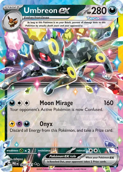 Umbreon ex - Evoluções Prismáticas - ilustração de takuyoa