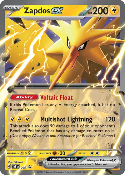 Zapdos ex - Promos de Escarlate e Violeta - ilustração de takuyoa