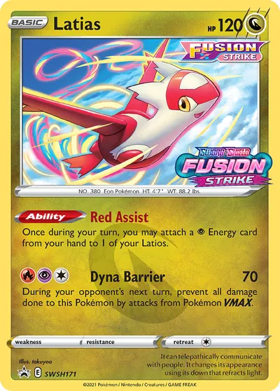 Latias - Promos de Espada e Escudo - ilustração de takuyoa
