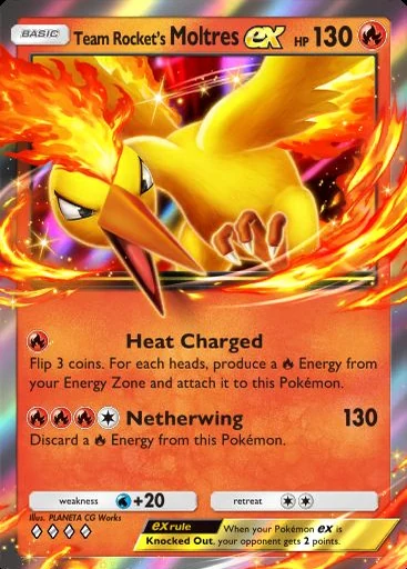 Moltres ex #007 de Ambições da Equipe Rocket