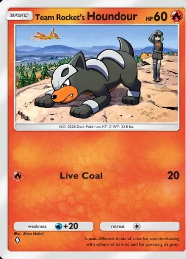 Houndour #008 de Ambições da Equipe Rocket