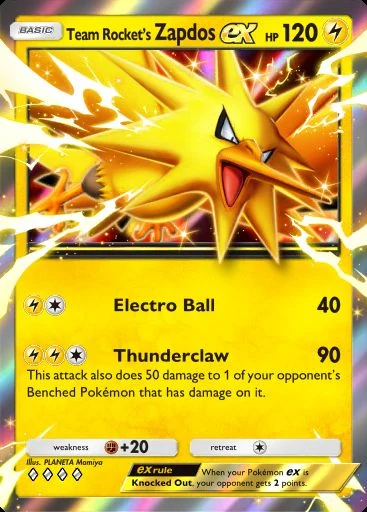 Zapdos ex #021 de Ambições da Equipe Rocket