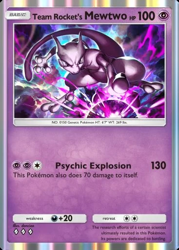 Mewtwo #030 de Ambições da Equipe Rocket