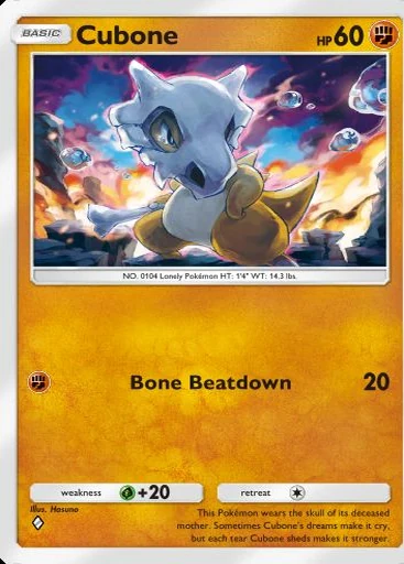 Cubone #035 de Ambições da Equipe Rocket