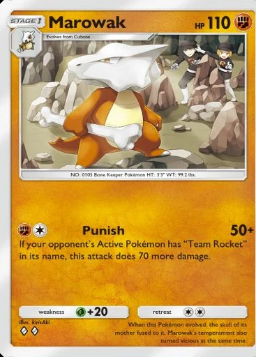 Marowak #036 de Ambições da Equipe Rocket