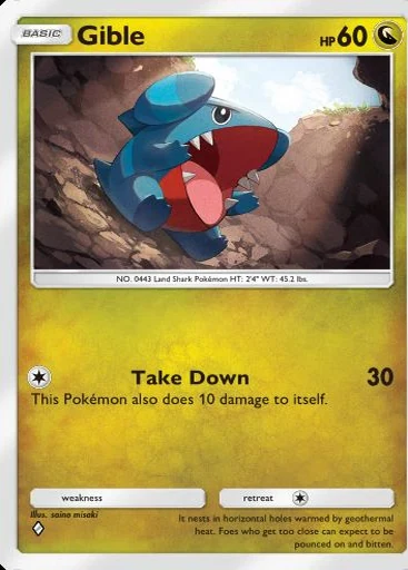 Gible (Ambições da Equipe Rocket) Pokémon TCG Pocket