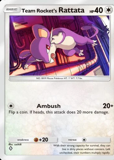 Rattata #058 de Ambições da Equipe Rocket