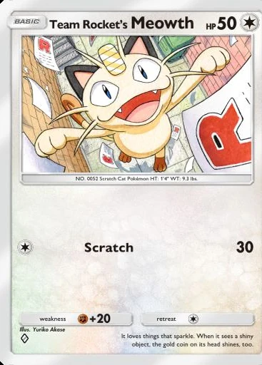 Meowth #060 de Ambições da Equipe Rocket