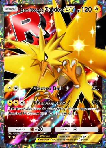 Zapdos ex #081 de Ambições da Equipe Rocket