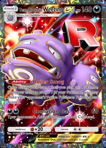 Weezing ex #083 de Ambições da Equipe Rocket