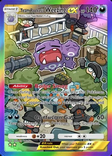 Weezing ex #092 de Ambições da Equipe Rocket