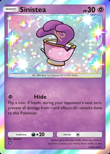 Sinistea (Ambições da Equipe Rocket) Pokémon TCG Pocket