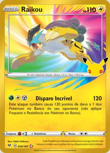 Raikou 050/185, reimpressão da Coleção Clássica de Celebração de 30 Anos