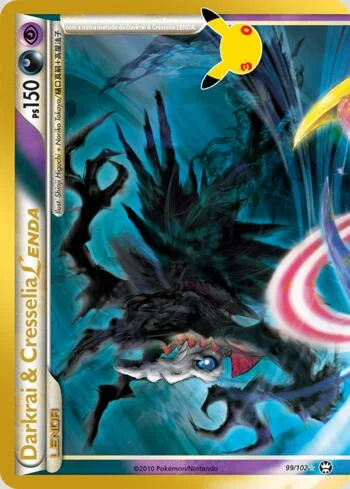 Darkrai & Cresselia LENDA 99/102, reimpressão da Coleção Clássica de Celebração de 30 Anos