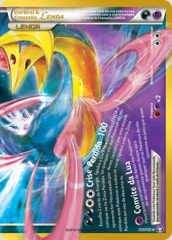 Darkrai & Cresselia LENDA 100/102, reimpressão da Coleção Clássica de Celebração de 30 Anos