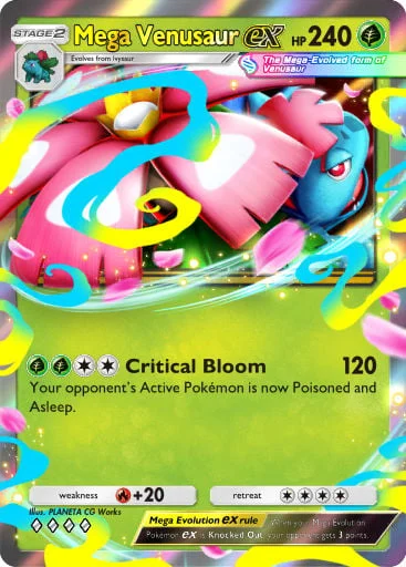 Mega Venusaur ex 003/429, carta do Pacote Deluxe Mega (Pokémon TCG Pocket)