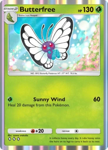 Butterfree 006/429, carta do Pacote Deluxe Mega (Pokémon TCG Pocket)