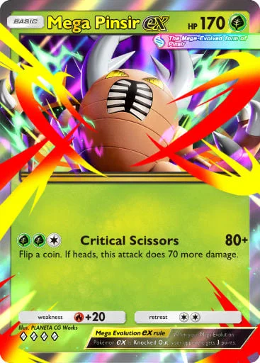 Mega Pinsir ex 008/429, carta do Pacote Deluxe Mega (Pokémon TCG Pocket)