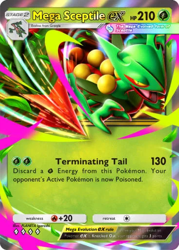 Mega Sceptile ex 012/429, carta do Pacote Deluxe Mega (Pokémon TCG Pocket)