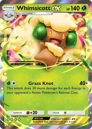 Whimsicott ex 017/429, carta do Pacote Deluxe Mega (Pokémon TCG Pocket)