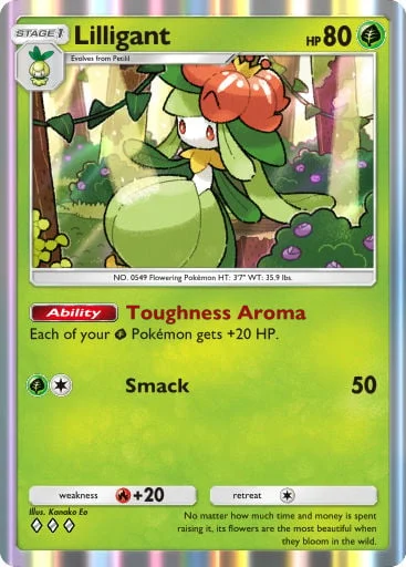 Lilligant 019/429, carta do Pacote Deluxe Mega (Pokémon TCG Pocket)