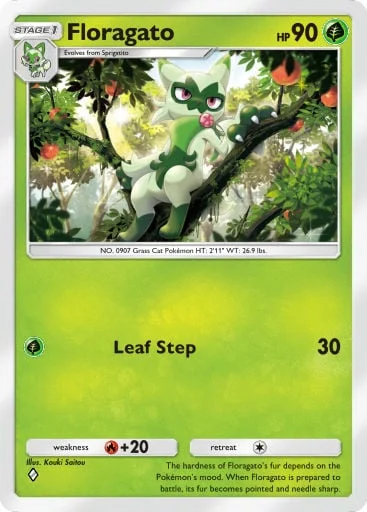Floragato 022/429, carta do Pacote Deluxe Mega (Pokémon TCG Pocket)