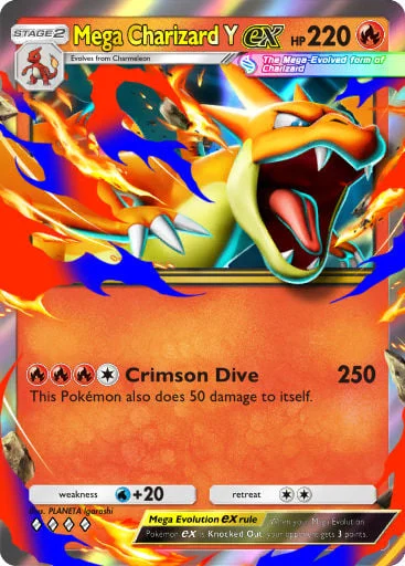 Mega Charizard Y ex 032/429, carta do Pacote Deluxe Mega (Pokémon TCG Pocket)