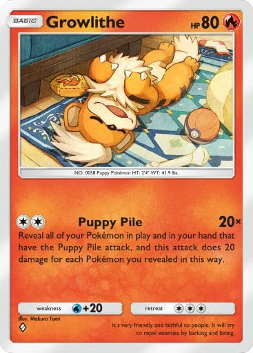 Growlithe 033/429, carta do Pacote Deluxe Mega (Pokémon TCG Pocket)
