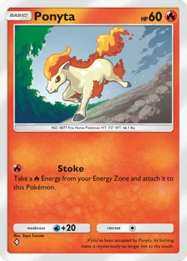 Ponyta 034/429, carta do Pacote Deluxe Mega (Pokémon TCG Pocket)