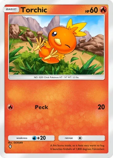Torchic 039/429, carta do Pacote Deluxe Mega (Pokémon TCG Pocket)
