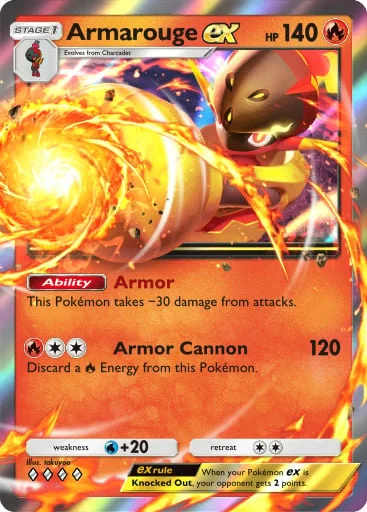 Armarouge ex 050/429, carta do Pacote Deluxe Mega (Pokémon TCG Pocket)