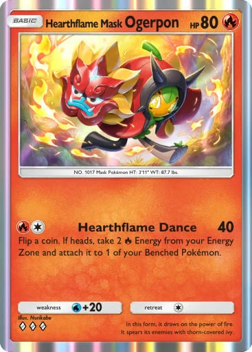 Hearthflame Mask Ogerpon 051/429, carta do Pacote Deluxe Mega (Pokémon TCG Pocket)