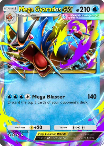 Mega Gyarados ex 060/429, carta do Pacote Deluxe Mega (Pokémon TCG Pocket)