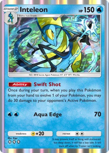 Inteleon 076/429, carta do Pacote Deluxe Mega (Pokémon TCG Pocket)