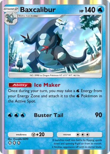 Baxcalibur 080/429, carta do Pacote Deluxe Mega (Pokémon TCG Pocket)