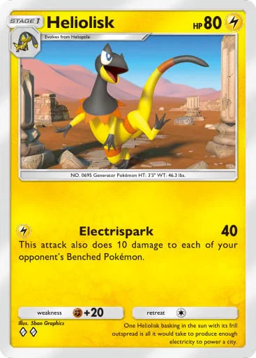 Heliolisk 095/429, carta do Pacote Deluxe Mega (Pokémon TCG Pocket)
