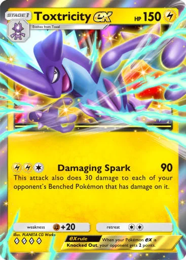 Toxtricity ex 099/429, carta do Pacote Deluxe Mega (Pokémon TCG Pocket)